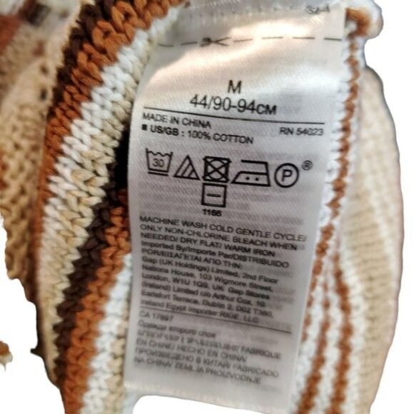 Banana Republic Ribbed Knit Orange Brown Tank Top Vintage Retro Style Med NWOT - Picture 8 of 9